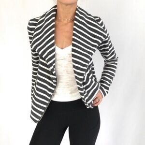 Gap Striped Moto Style Zip Blazer Jacket EUC